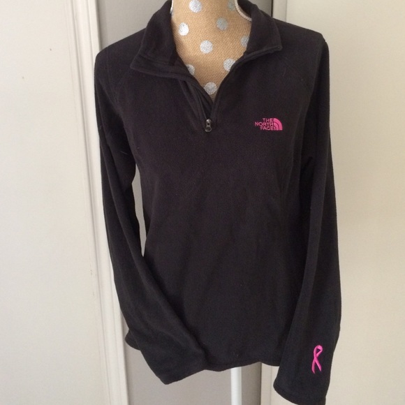 NORTH FACE FLEECE HALF ZIP BREAST CANCER EDITION
