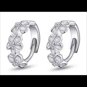 Sterling Silver Flower Earrings