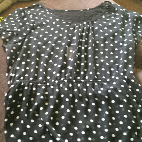 Polka dot chiffon blouse