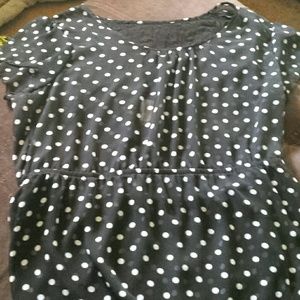 Polka dot chiffon blouse