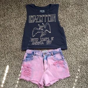 Bad Vibes tattered shorts