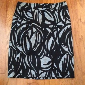 Ann Taylor Black and grey pencil skirt