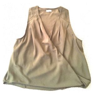 TOBI- Army green sleeveless blouse