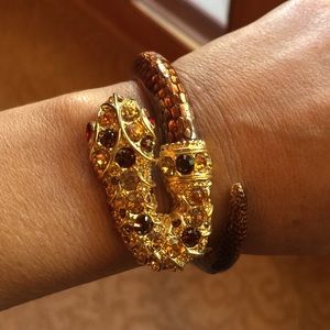 Jeweled snake bracelet.