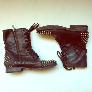 Steve Madden studded combat boots