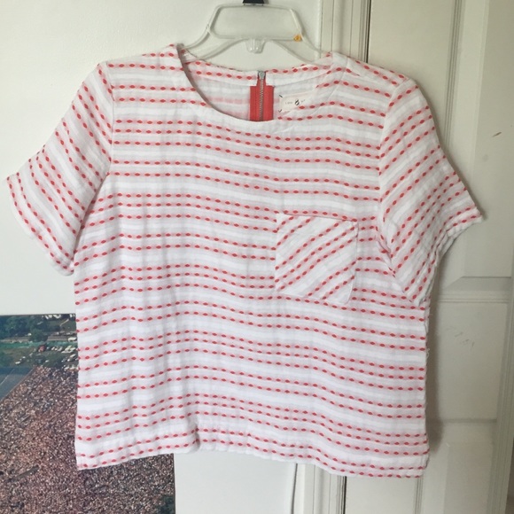 Orange and white Lou & Grey top