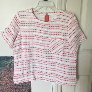 Orange and white Lou & Grey top