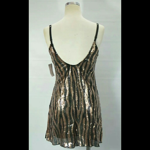 π Free People Sequin Tiger Liquid Party Dress π - Picture 3 of 4