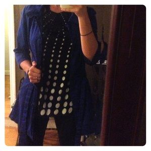Black & white polka dot halter