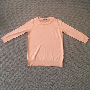 J. Crew 3/4 sleeve peach sweater