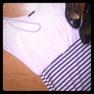 Black & white striped dress