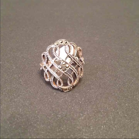 Marcasite Sterling Silver Ring Sz.9