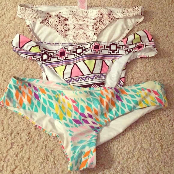 VS, PINK, and Target bottoms.