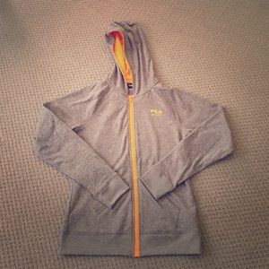 FILA Sport Grey/ Orange Zip Up