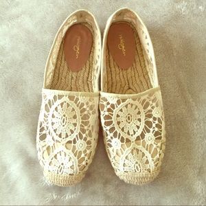 Halogen Serene Crochet Lace Espadrille Slip On