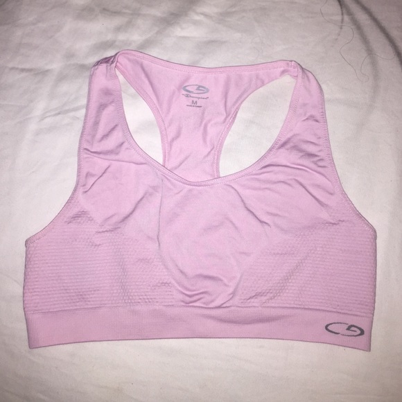 Light pink sports bra