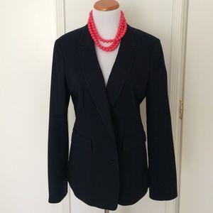 Banana Republic- Navy Blazer Pink Stripe Lining