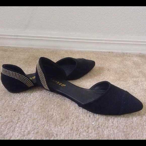 Black x gold flats size 6.5