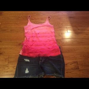 NY&Co ruffled ombré tank