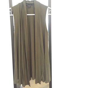 Forever 21 Dark Olive Green Drapey Vest Size S