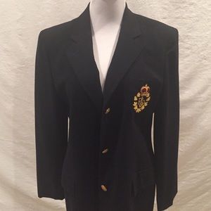 Classic Ralph Lauren Navy Blazer with Iconic crest