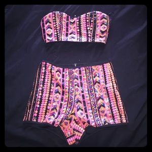 Forever 21 Sparkly Two Piece Set