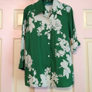 Alice + Olivia Printed Silk Shirt