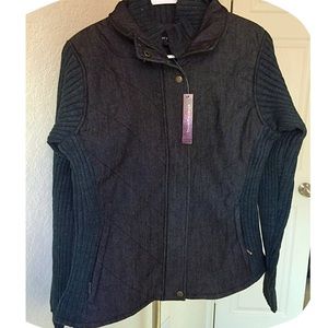 Sharagano Quilted Open Zip Jacket XL