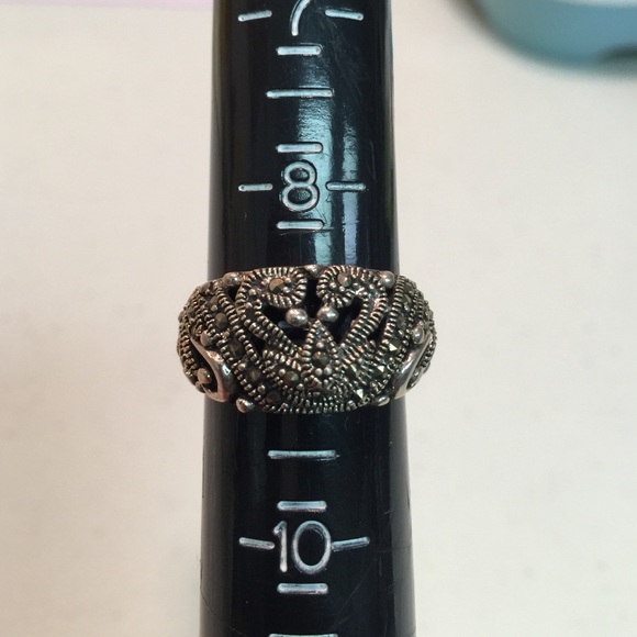 Marcasite Sterling Silver Ring Sz.9