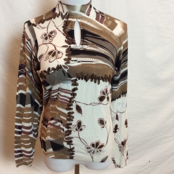 Cabo Print Sweater. Large