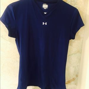 Under Armor Women's Navy Short Sleeve Workout Top