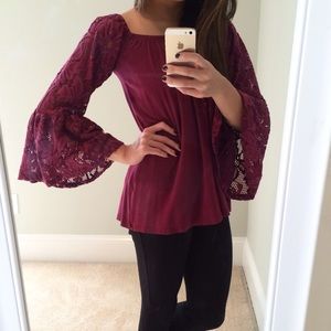 Bundle- Lace top and JCrew Sweater