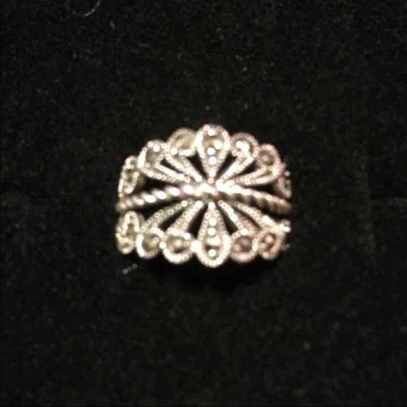 Marcasite Sterling Silver Ring Sz.9