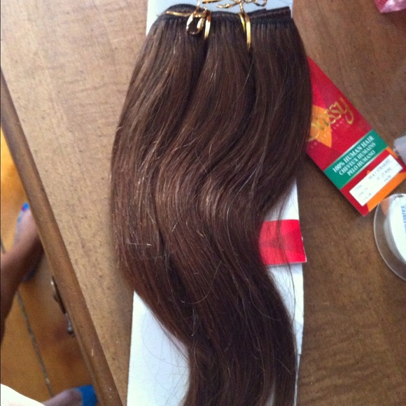 100%human hair brown extensions