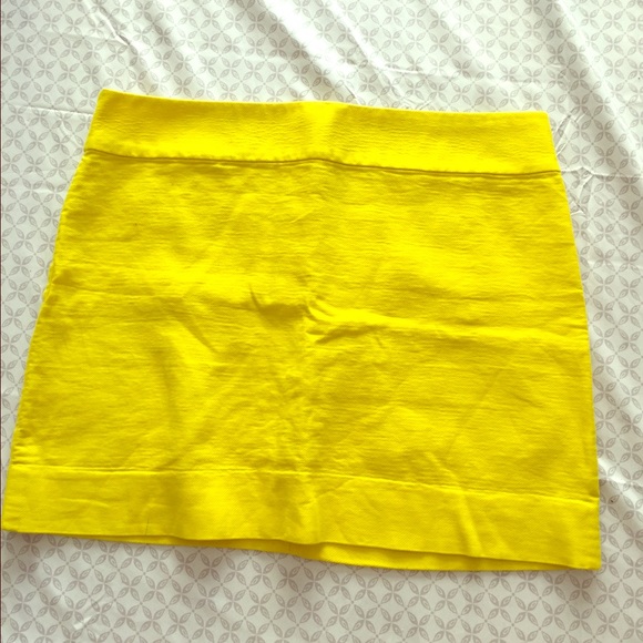 J Crew Factory Canary Yellow Mini Pencil Skirt