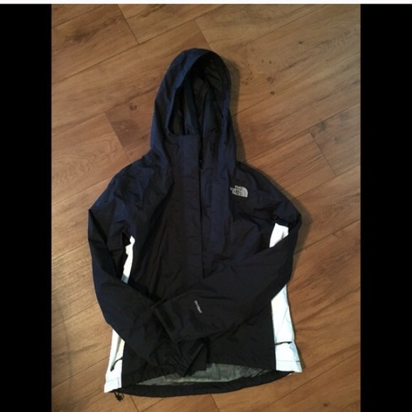 North face black rain jacket