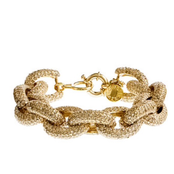 JCrew classic pave link bracelet