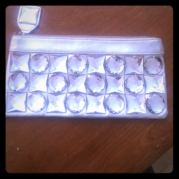 Steve Madden overlord rhinestoned clutch