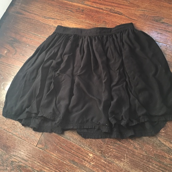 Black mini skirt