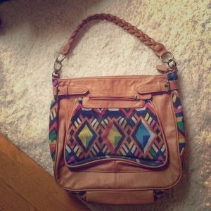 Aztec printed purse