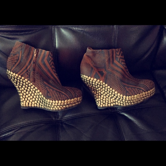 Jeffrey Campbell wedge booties