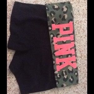 Pink vs camo shorts