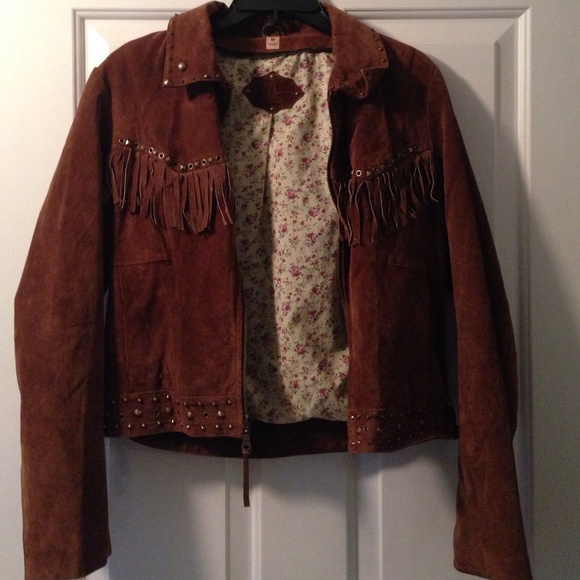 Brown Frayed Wilson's Leather a Jacket