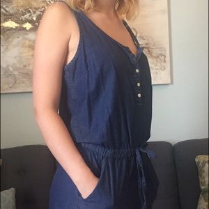 Denim romper