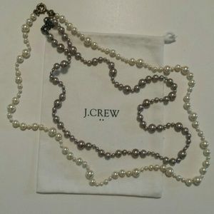 J.Crew long Pearl Necklaces