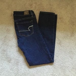 AEO dark skinny jeans