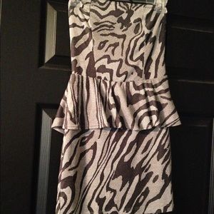 Leopard print fitted dress