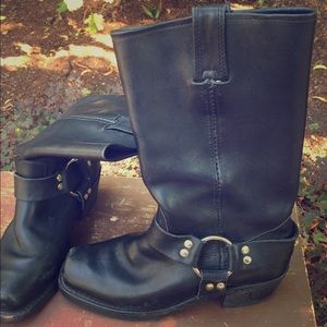 Frye Black Motorcycle Boots Super Badass