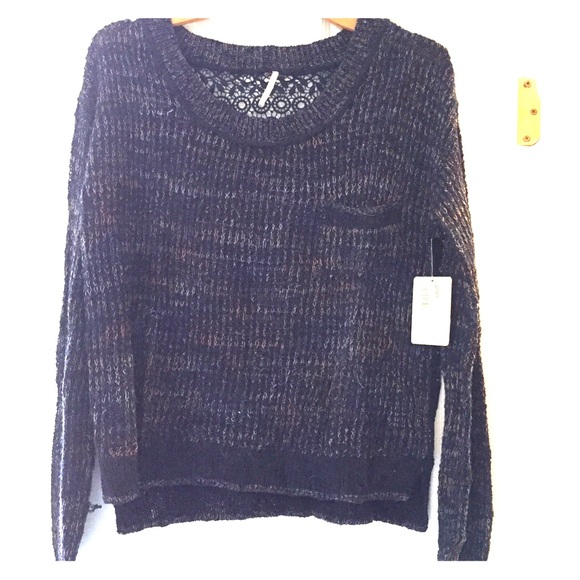 Free People lace back sweater