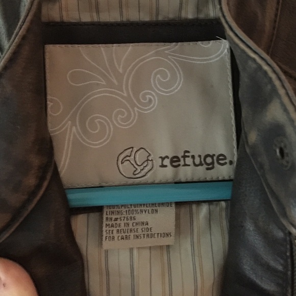 Refuge brown leather jacket - Picture 2 of 4